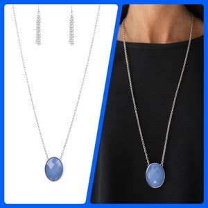 Intensely Illuminated blue necklace